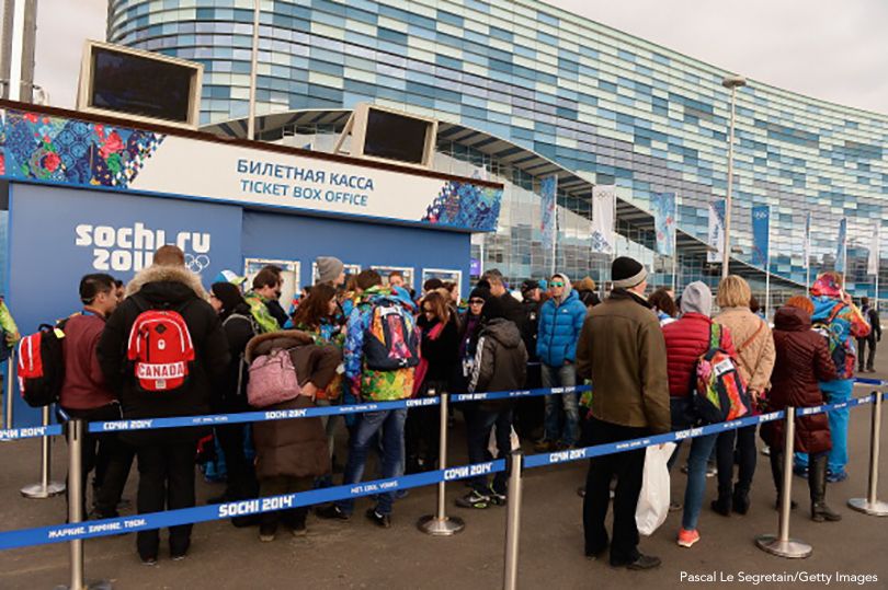 2014 Sochi Olympics Ticket Line