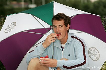 Andy Murray With Wimbledon Strawberry