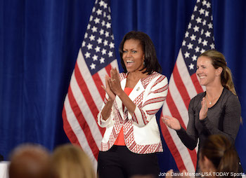 Michelle Obama And Brandi Chastain