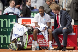 Donald Young And Jim Courier