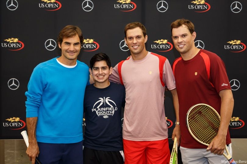 Mike Bryan, Axel Boada, Roger Federer, Bob Bryan