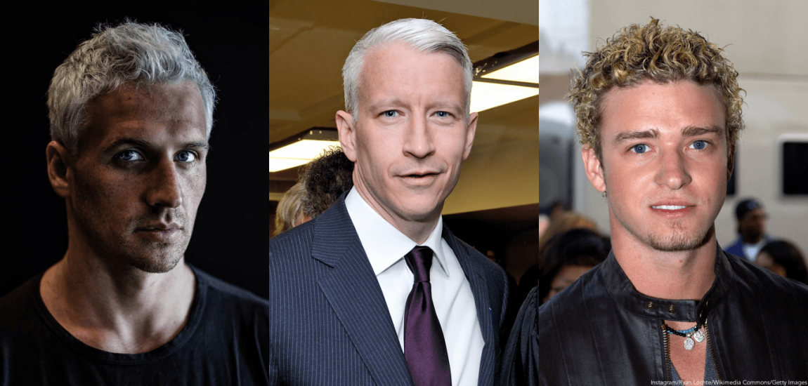 Ryan Lochte, Anderson Cooper, Justin Timberlake